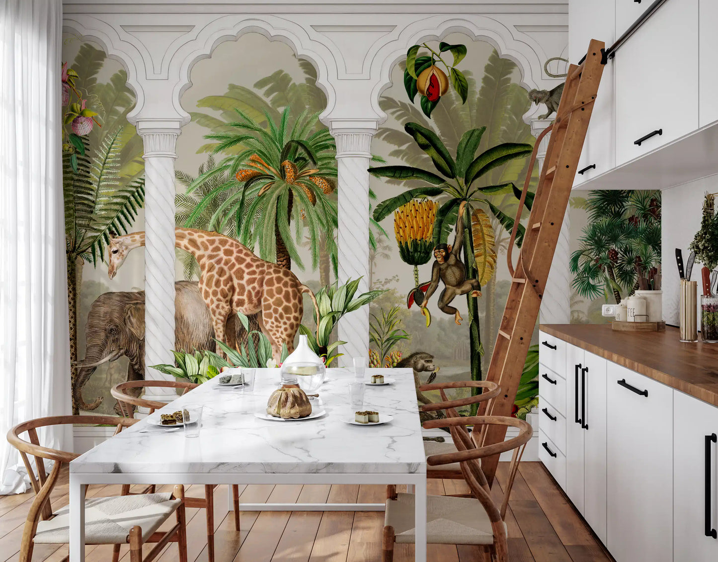 Imperial Vintage Archway Tropical Safari Mural Wall Mural