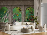 Vintage Tropical Arches Wallpaper Wall Mural
