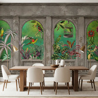 Vintage Tropical Arches Wallpaper Wall Mural