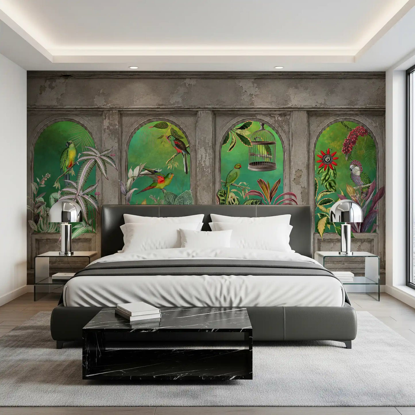 Vintage Tropical Arches Wallpaper Wall Mural
