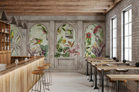 Exotic Aviary Archway Wall Mural Wall Mural