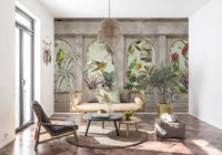 Exotic Aviary Archway Wall Mural Wall Mural