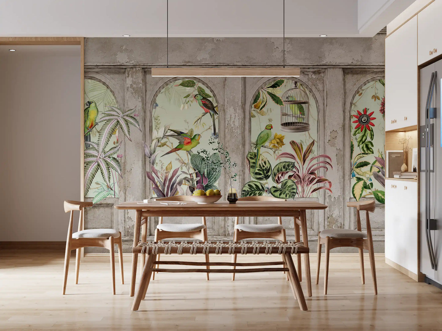 Exotic Aviary Archway Wall Mural Wall Mural