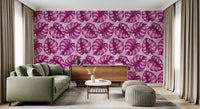Monstera watercolor in purple Wallpaper⁠