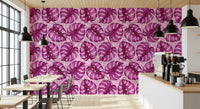 Monstera watercolor in purple Wallpaper⁠