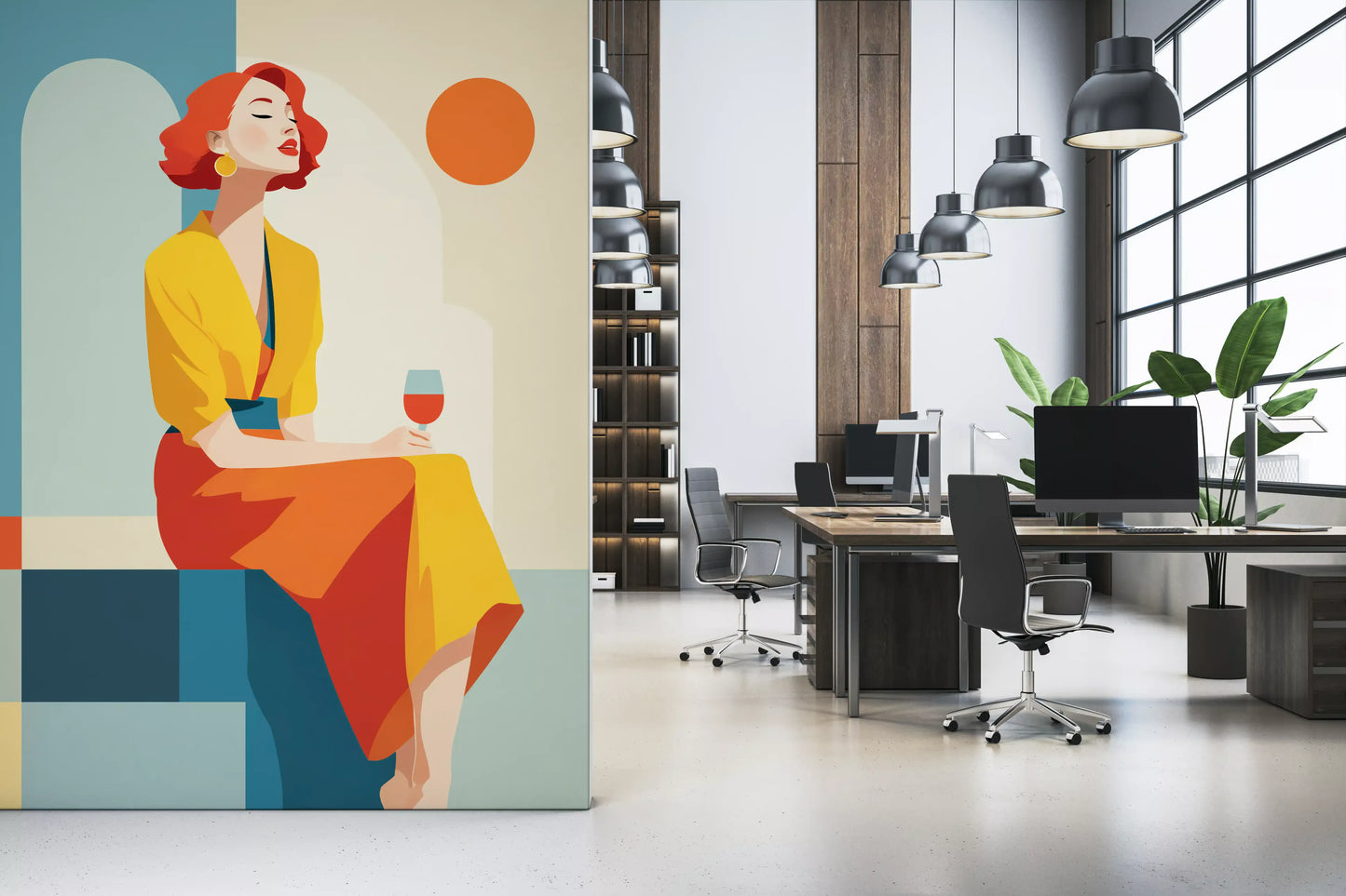 Chic Art Deco Moment Wall Mural