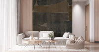 Overlapping stone slabs in tan and grey on a wall mural, GD10811
