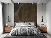Warm brown and grey tones fill the Concrete Spheres wall mural, GD10813
