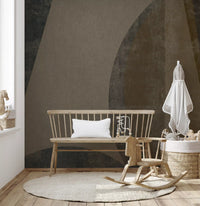 Textured curved arcs wall mural easing a quiet Nursery , GD10816