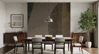 Warm brown meets inky charcoal on an arcs wall mural, GD10816
