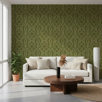 Olive Interlaced Vine Botanical Wallpaper Wallpaper⁠