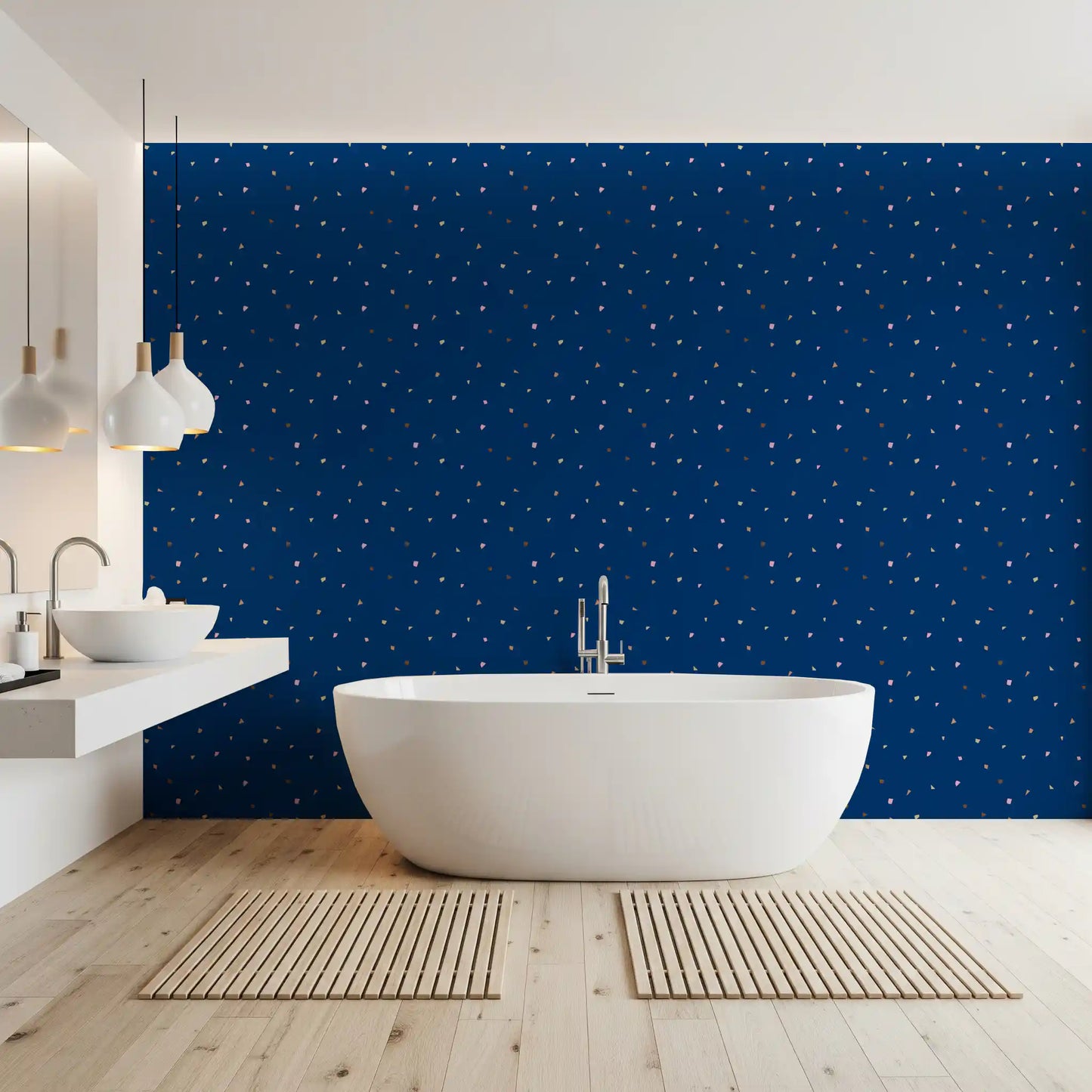 Midnight Confetti Terrazzo Wallpaper Wallpaper⁠