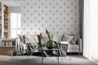 Neoclassical Palm Motif Wallpaper Wallpaper⁠