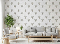 Minimalist Taupe Palm Frond Wallpaper Wallpaper⁠