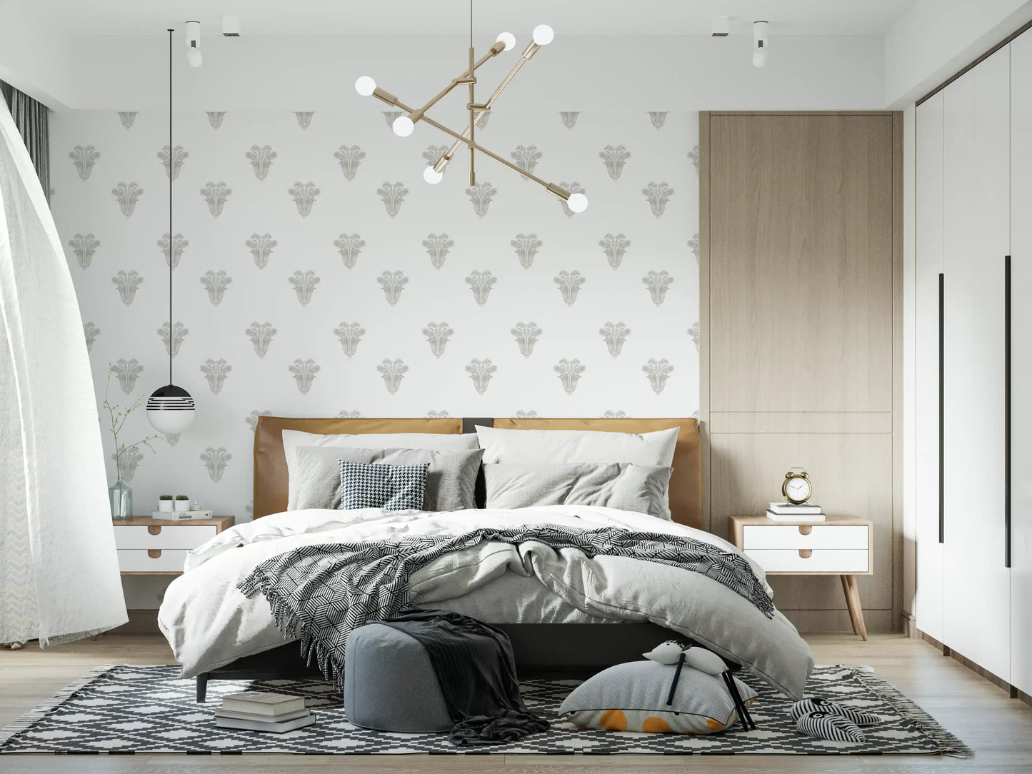 Minimalist Deco Palm Frond Wallpaper Wallpaper⁠