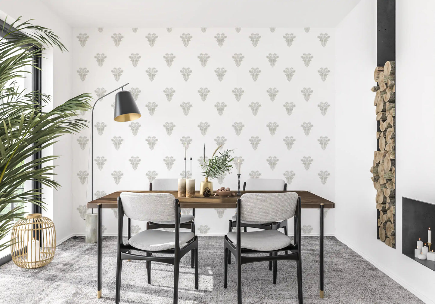 Minimalist Deco Palm Frond Wallpaper Wallpaper⁠