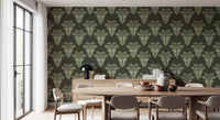 Vintage Art Deco Palm Damask Wallpaper Wallpaper⁠