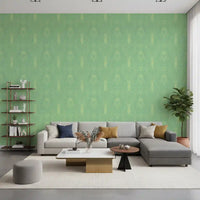 Sage and Gold Whispering Vines Trellis Wallpaper⁠