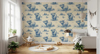 Whimsical Vintage Highland Cow Wallpaper Wallpaper⁠