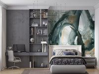 Ethereal Earth Fluid Abstract Watercolor Wall Mural