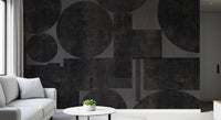Industrial Charcoal Geometric Wall Mural Wall Mural
