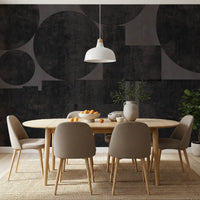 Industrial Charcoal Geometric Wall Mural Wall Mural