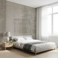Muted Concrete Geometric Abstract Wallpaper Wall Mural