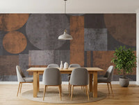 Brutalist Shapes Textured Abstract Wallpaper Wall Mural