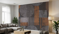 Brutalist Shapes Textured Abstract Wallpaper Wall Mural