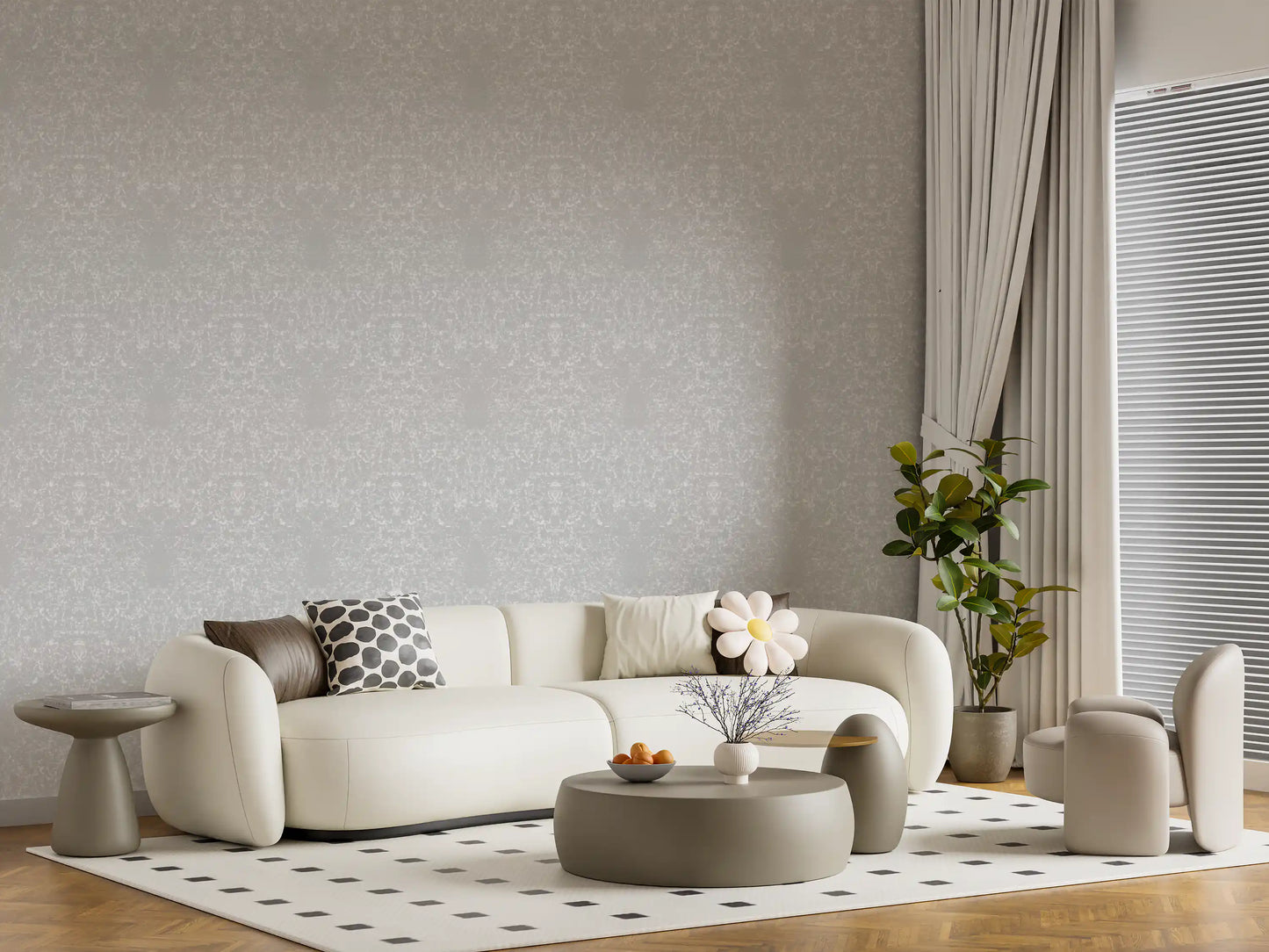 Soft Alabaster Plaster Textured Wall Covering Wallpaper⁠