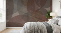 Rustic Earth Tones Abstract Pebble Wallpaper Wall Mural