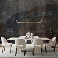 Rustic Concrete and Slate Curvilinear Wallpaper Wall Mural