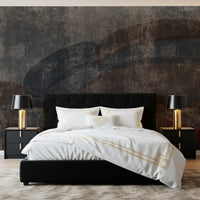 Rustic Concrete and Slate Curvilinear Wallpaper Wall Mural