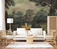 Misty Mediterranean Forest Wall Mural