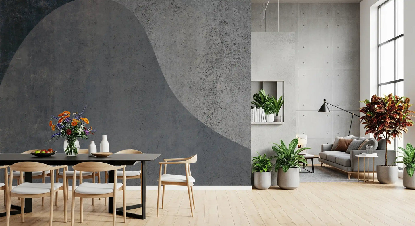 Slate Arches Abstract Industrial Wall Mural