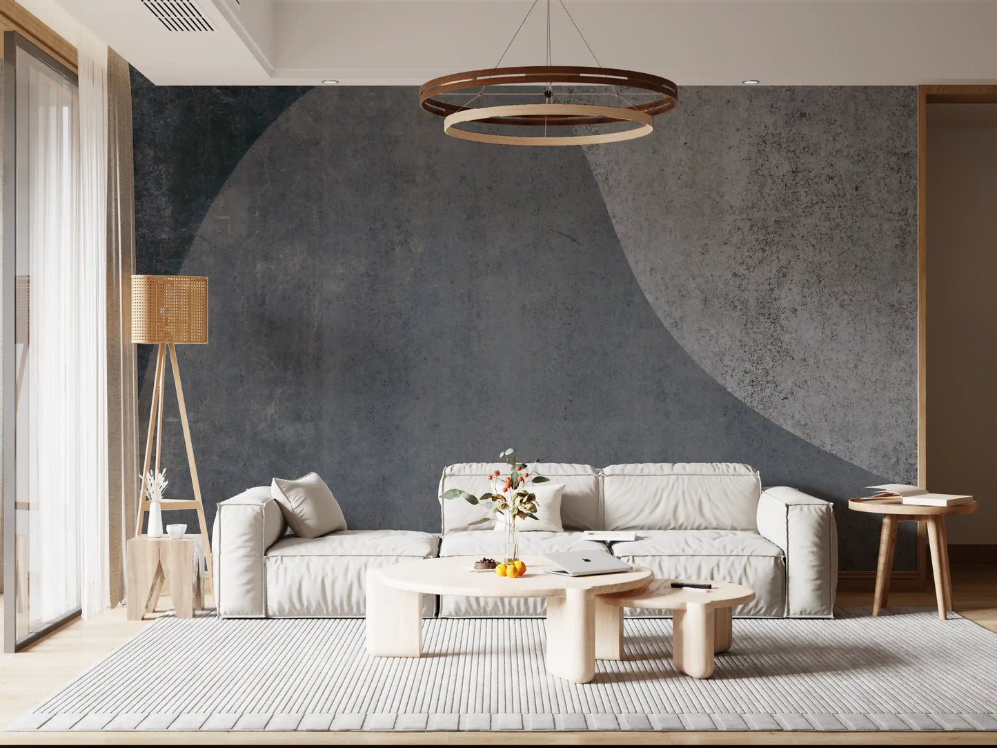 Slate Arches Abstract Industrial Wall Mural