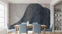 Slate and Stone Textured Abstract Waves Wall Mural