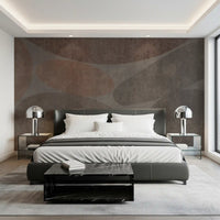 Earthy Abstract Stone Shapes Textured Wall Mural