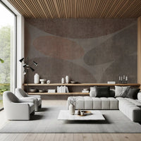 Earthy Abstract Stone Shapes Textured Wall Mural