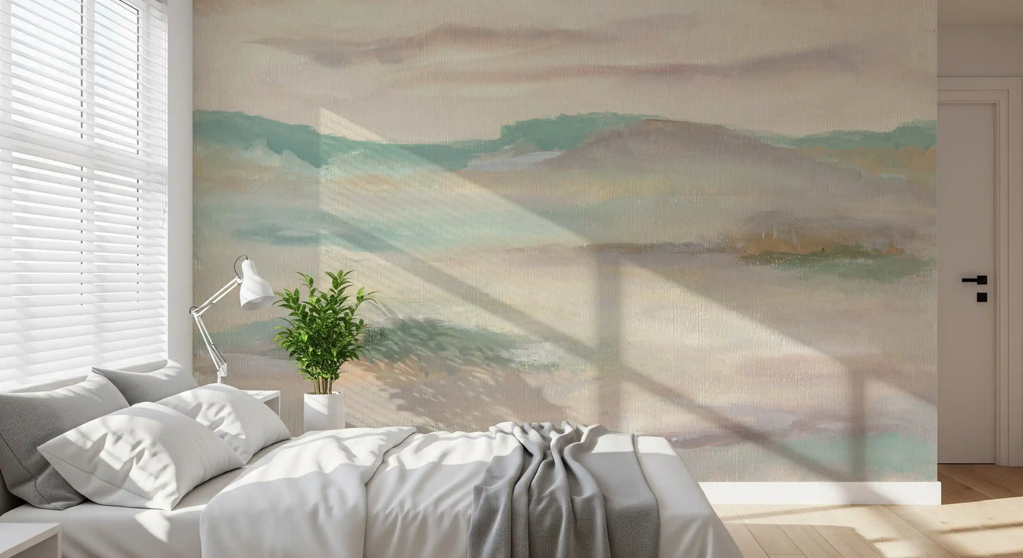 Pastel Mist Abstract Landscape Wallpaper Wall Mural