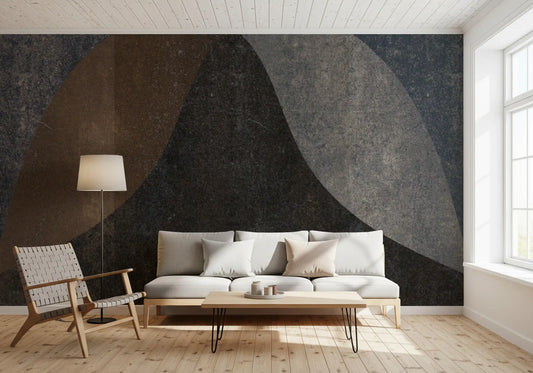Earthy Textured Arches Abstract Wall Mural