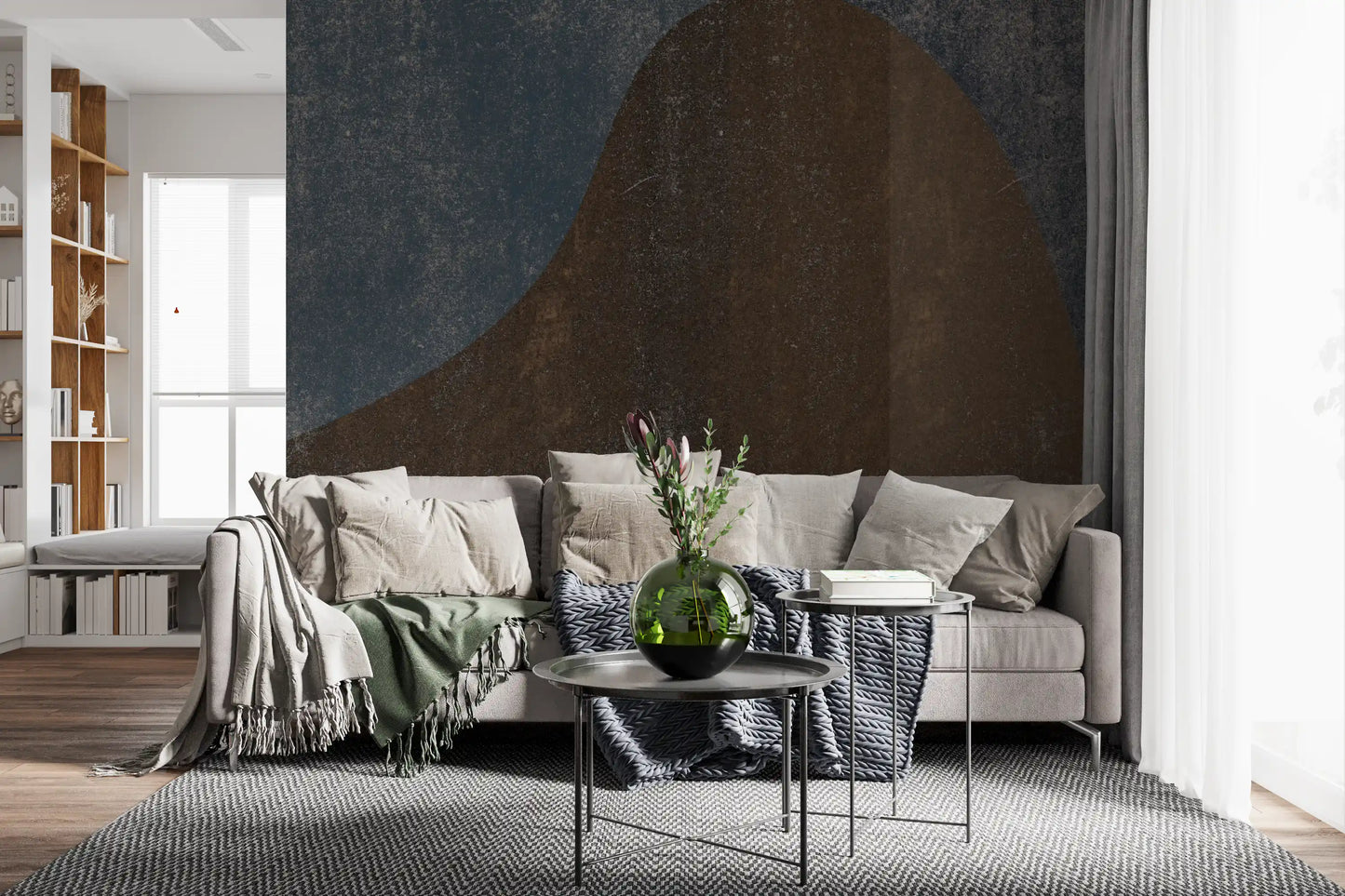 Rustic Dune Abstract Slate Wallpaper Wall Mural
