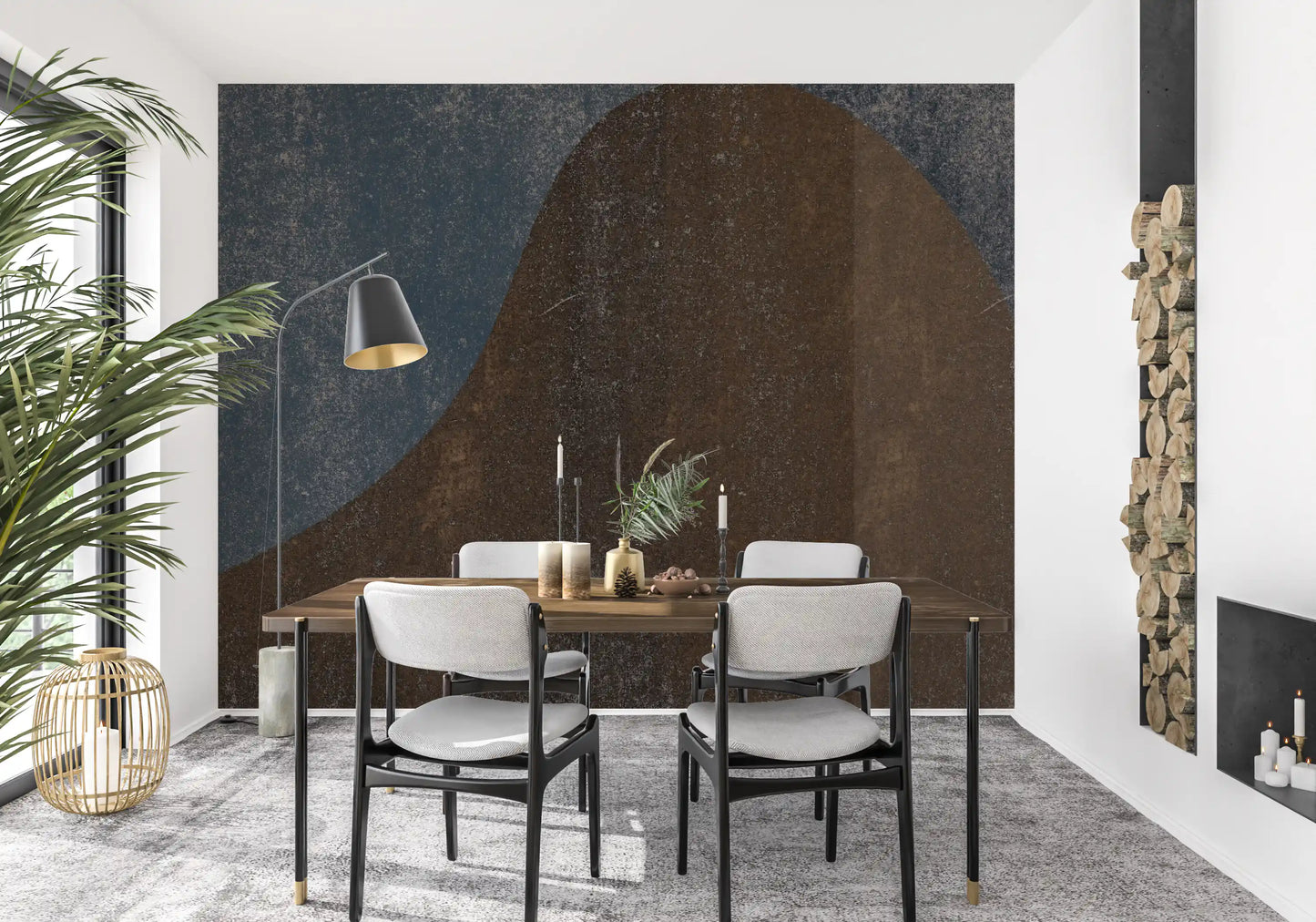 Rustic Dune Abstract Slate Wallpaper Wall Mural
