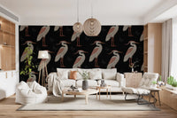 Muted Herons at Night Wall Mural