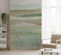 Earthy Meadow Abstract Landscape Wallpaper Wall Mural