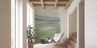 Misty Lavender Meadows Wallpaper Wall Mural