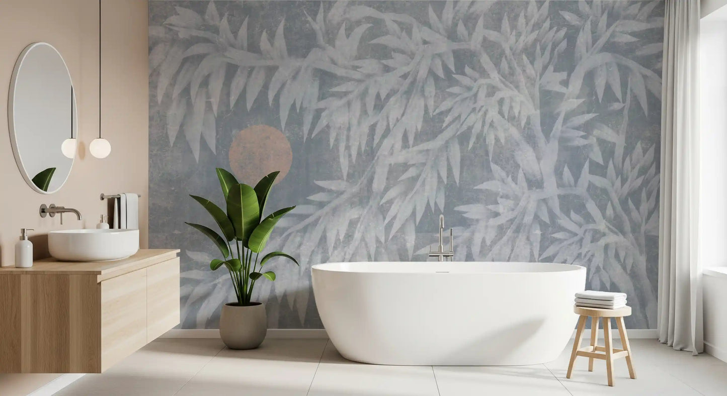 Serene Bamboo and Rising Sun Wall Mural