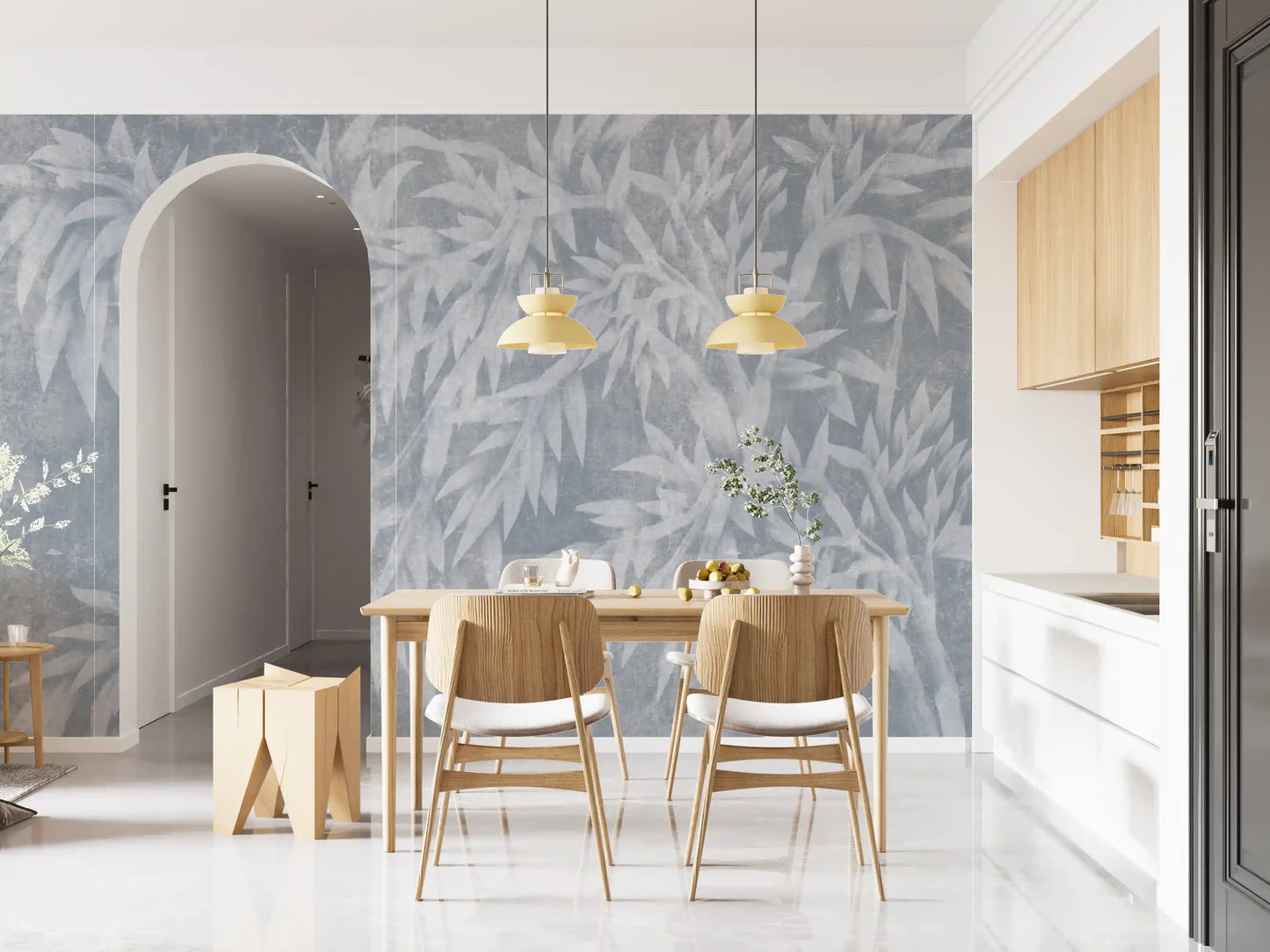 Serene Bamboo and Rising Sun Wall Mural