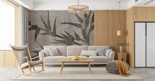 Rustic Moss Green Bamboo Wall Mural Wall Mural