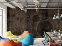 Distressed Charcoal and Sepia Stone Mural Wall Mural